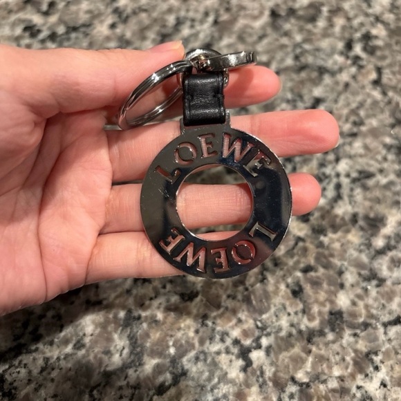 Loewe Metallic Circle Logo Key Chain Bag Charm - Picture 4 of 8